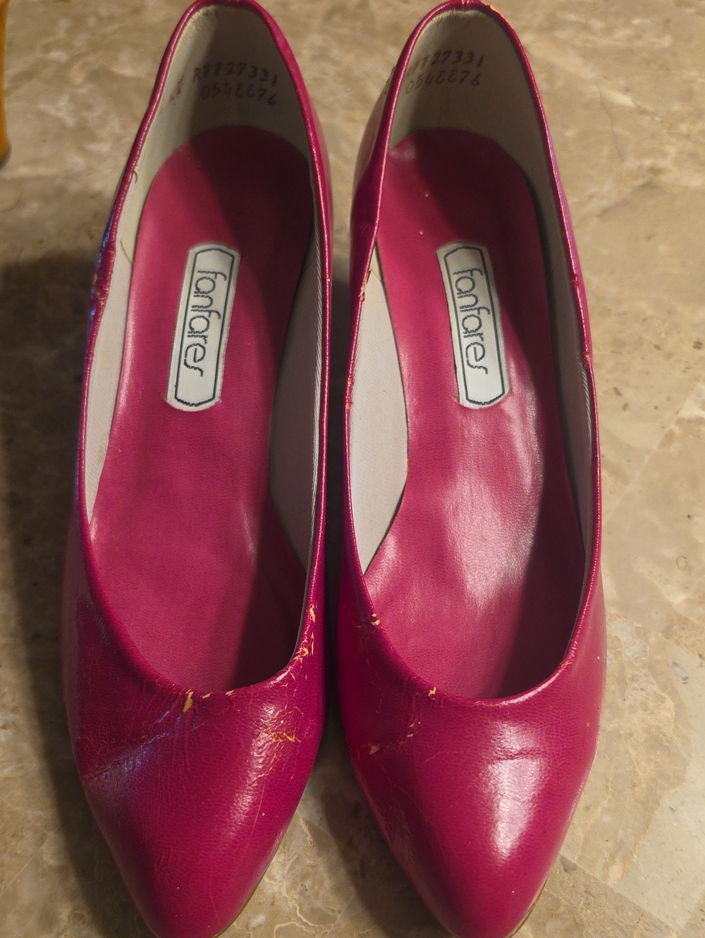 Fanfares Fuchsia Pointed-Toe Women's Pumps Vintage